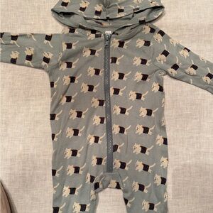 Tea Collection Hooded Baby Romper With Dino Spikes - Sushi Cat